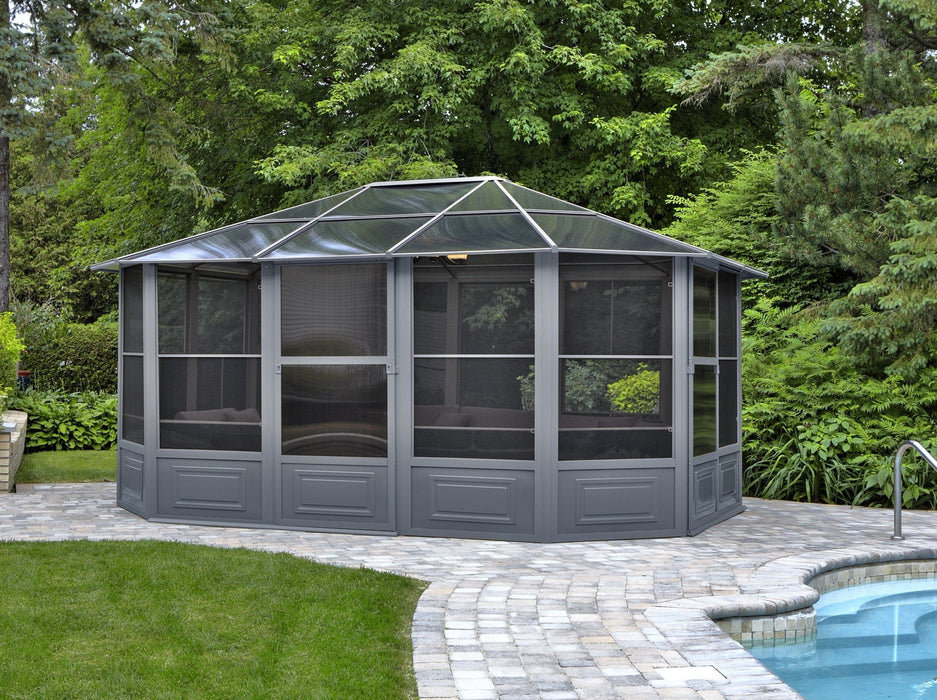 Gazebo Penguin Florence Solarium with Polycarbonate Roof - 12' x 15'