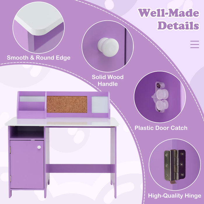 Kids Table and Chair Set for Arts  Crafts  Homework  Home School-Purple