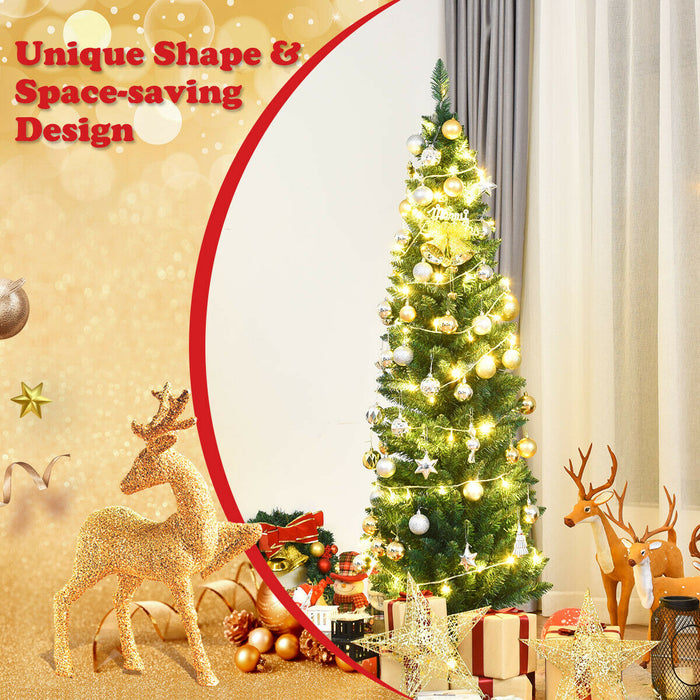 PVC Artificial Slim Pencil Christmas Tree-5 Feet