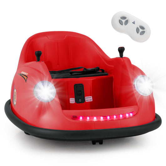 12V Electric Kids Ride on Bumper Car Battery Powered Bumping Car with Remote Control-Red