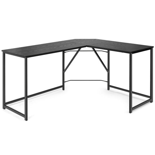 L Shaped Corner Home Office Computer Desk Home-Black