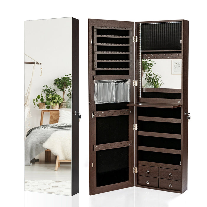 Multipurpose Storage Cabinet with 4 Drawers-Brown