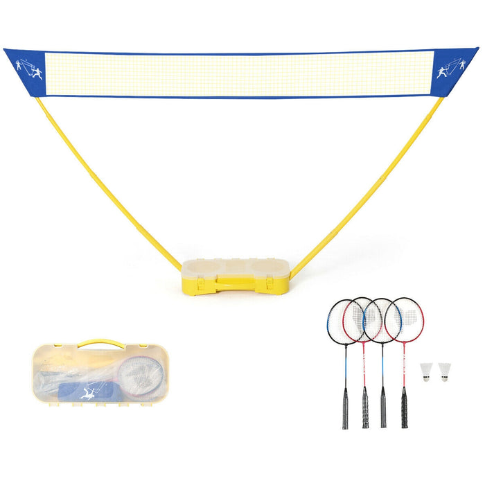 Portable Badminton Set Folding Tennis Badminton Volleyball Net