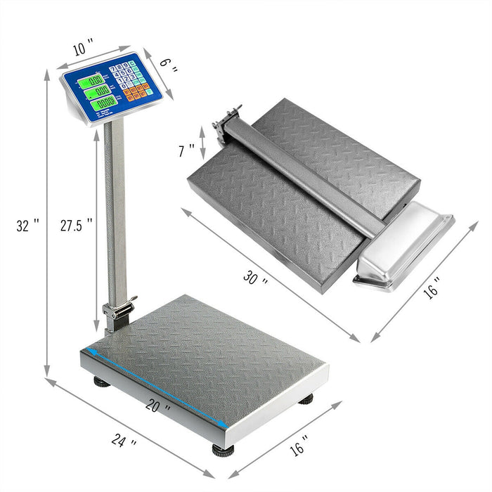 660 lbs Weight Platform Scale Digital Floor Folding Scale