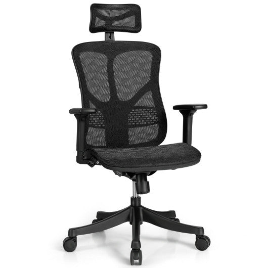 Ergonomic High Back Mesh Adjustable Swivel Office Chair-Black