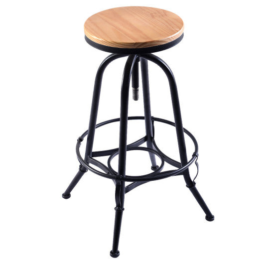 Set of 2 Adjustable Vintage Bar Stools