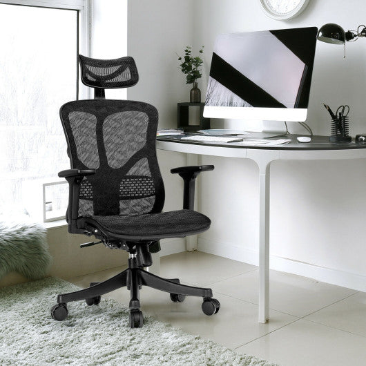 Ergonomic High Back Mesh Adjustable Swivel Office Chair-Black