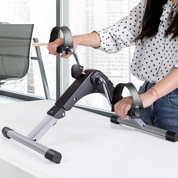 Folding Under Desk Indoor Pedal Exercise Bike for Arms Legs