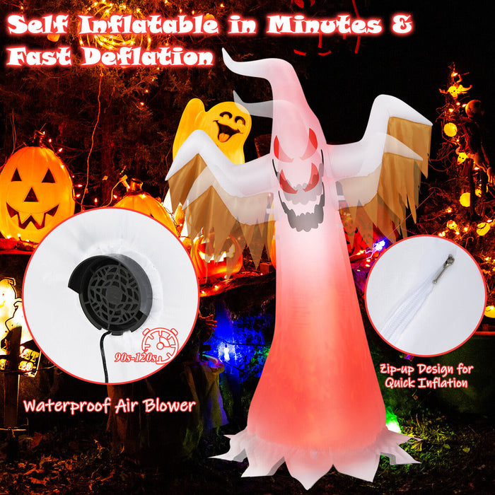 6 Feet Halloween Inflatable Ghost Quick Blow up Halloween DÃ©cor with LED Lights