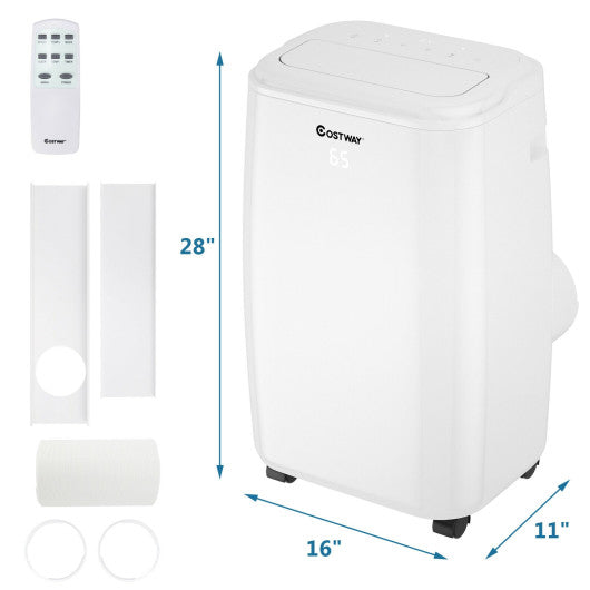 10000 BTU(Ashrae) Portable Air Conditioner with with 3 Modes and Remote Control