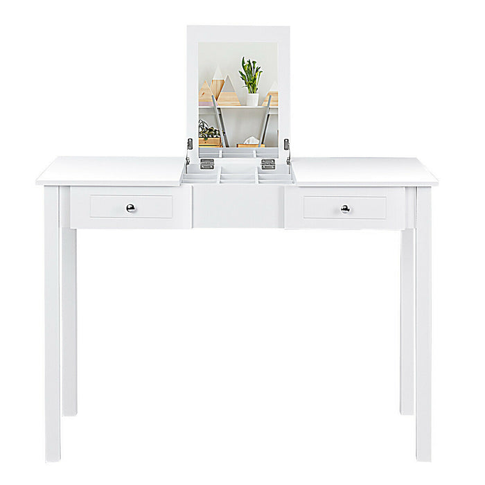 Modern Vanity Dressing Table with 1 Flip Top Mirror and 2 Drawers