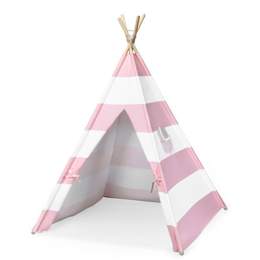 5' White & Pink Portable Indian Children Sleeping Dome Play Tent