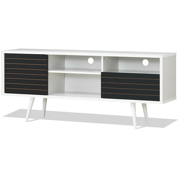 Mid-Century Modern TV Stand for TVs up to 65 Inch with Storage Shelves