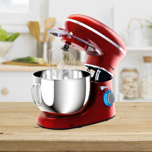 6.3 Quart Tilt-Head Food Stand Mixer 6 Speed 660W-Red