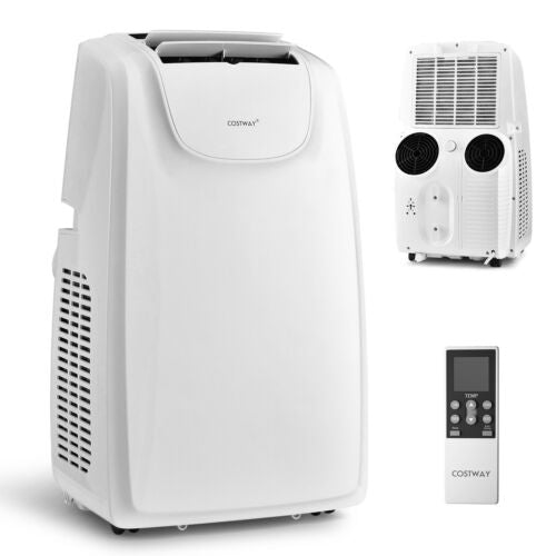 11500 BTU Dual Hose Portable Air Conditioner with Remote Control-White