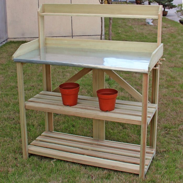 Garden Wooden Plant Bench Work Station