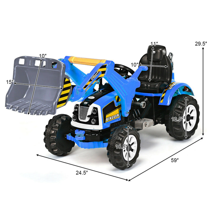 12 V Battery Powered Kids Ride on Dumper Truck-Blue