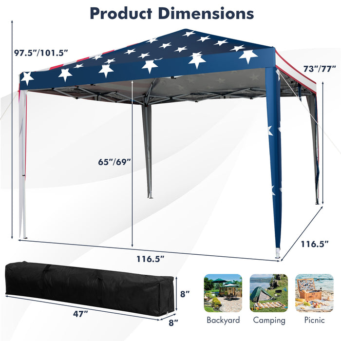 10 x 10 Feet Pop-up Canopy Tent Gazebo Canopy for Outdoor