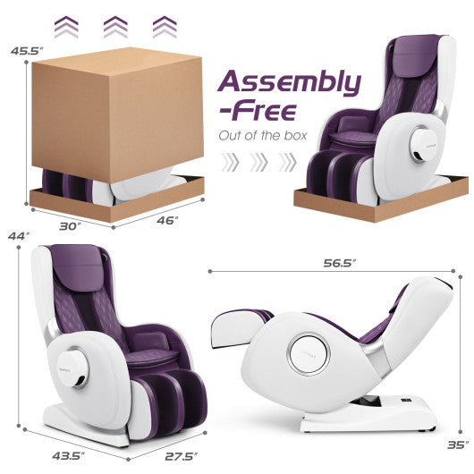 Soothe 04 - Full Body Zero Gravity Massage Chair Recliner with SL Track Heat -Purple