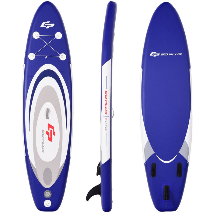 11 Feet Adjustable Inflatable Stand up Paddle SUP Surfboard with Bag