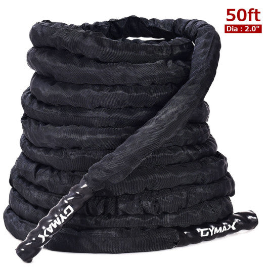 2 Inch Battle Ropes 30/40/50ft Length Poly Dacron Rope-2 Inch Diam 50Ft