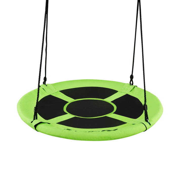 40 Inch Flying Saucer Tree Swing Indoor Outdoor Play Set-Green