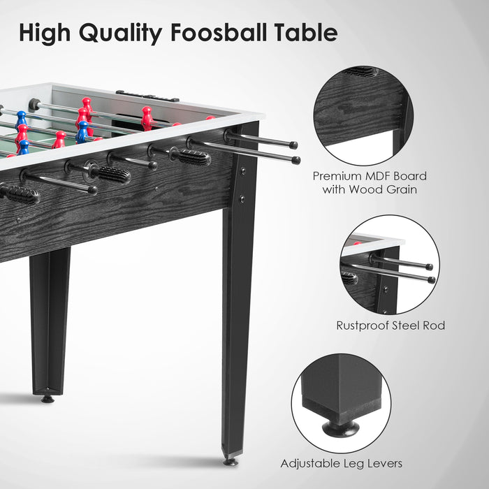 48 Inch Competition Sized Home Recreation Wooden Foosball Table-Black