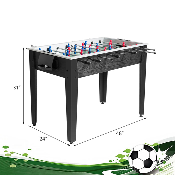 48 Inch Competition Sized Home Recreation Wooden Foosball Table-Black