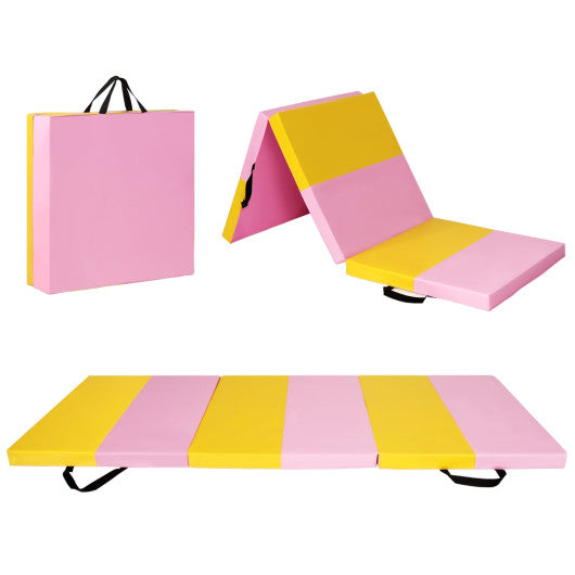 6 Feet x 2 Feet  x 2.5 Inch 3-Fold Gymnastics Tumbling Fitness Mat