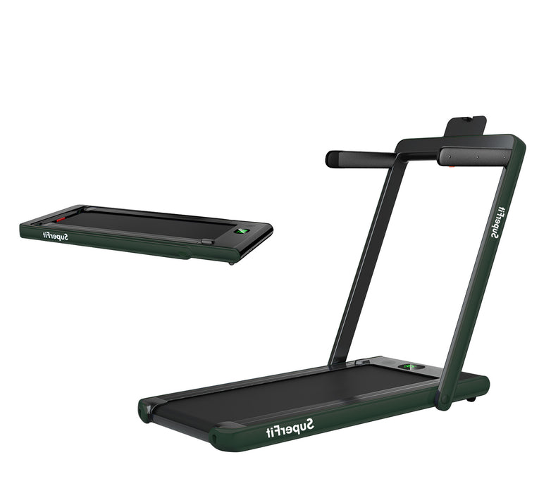 2.25HP 2 in 1 Folding Treadmill with APP Speaker Remote Control-Green