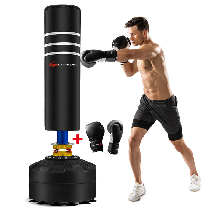 70 Inch Freestanding Punching Boxing Bag with 12 Suction Cup Base