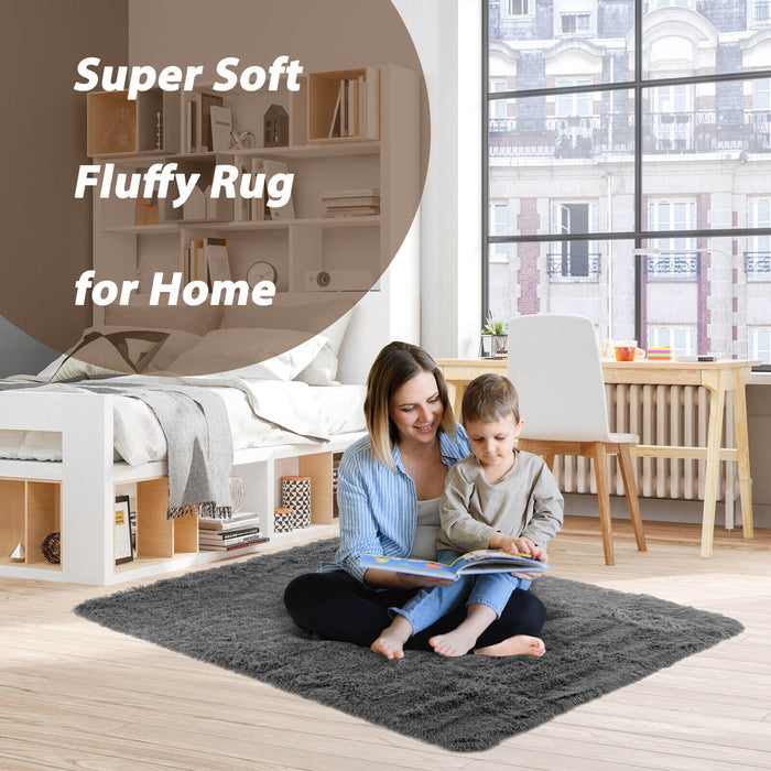 4x6 Feet Modern Soft Shag Rug with Non-slip Grip Dots