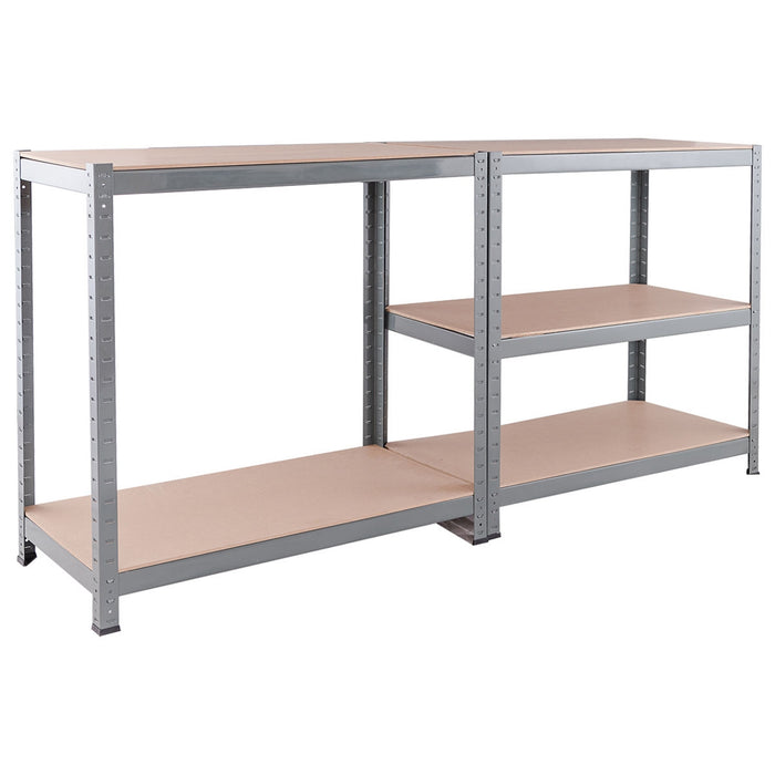 71 inch Heavy Duty Steel Adjustable 5 Level Storage Shelves-Gray