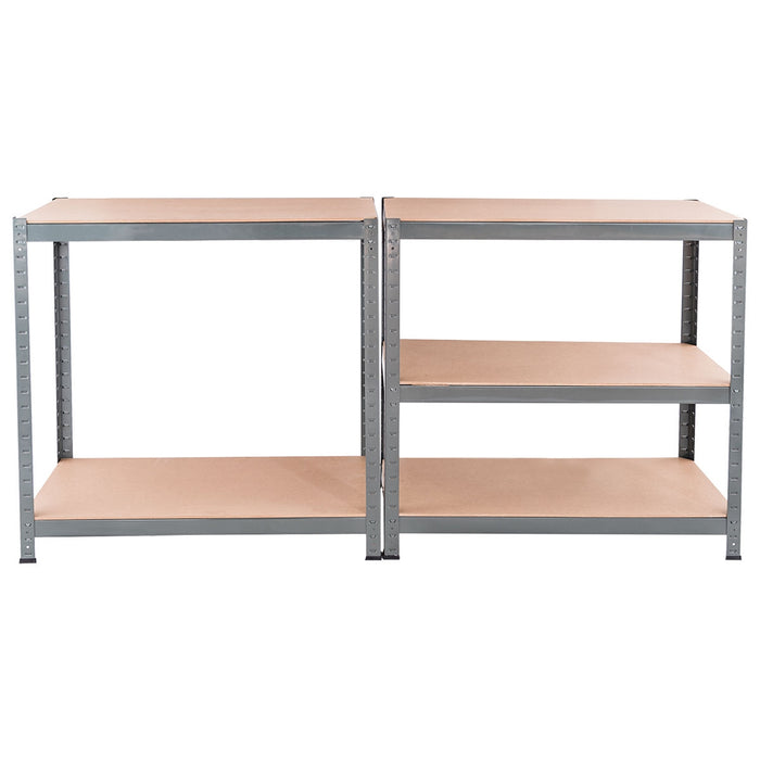 71 inch Heavy Duty Steel Adjustable 5 Level Storage Shelves-Gray