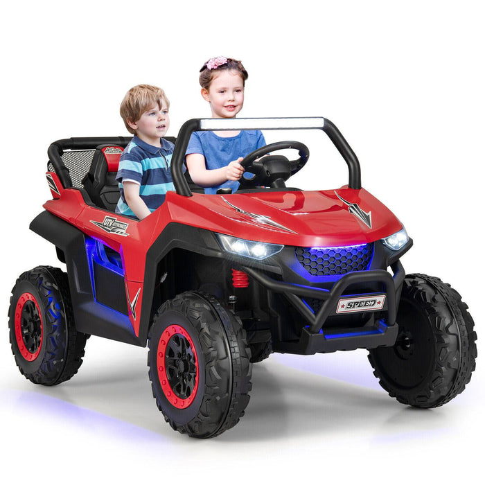 12V 2-Seater Kids Ride on UTV with Slow Start Function Music-Red