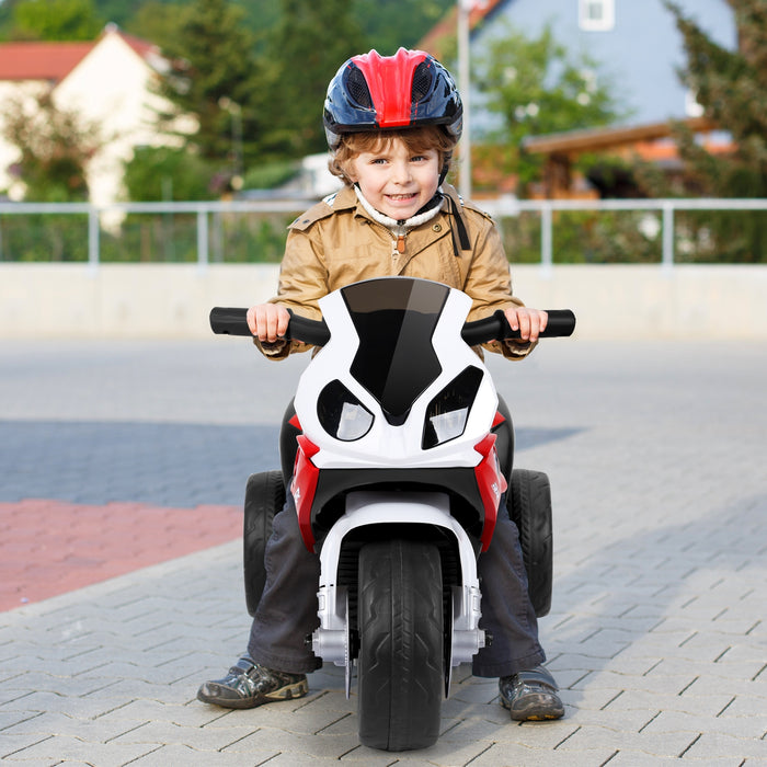 6V Kids 3 Wheels Riding BMW Licensed Electric Motorcycle-Red