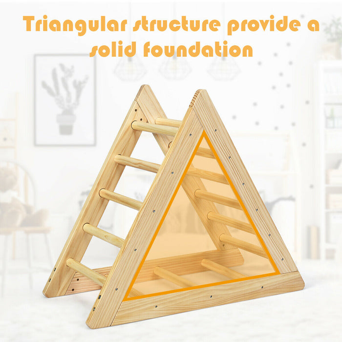 Wooden Triangle Climber for Toddler Step Training