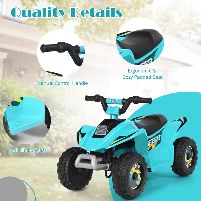 6V Kids Electric ATV 4 Wheels Ride-On Toy -Blue