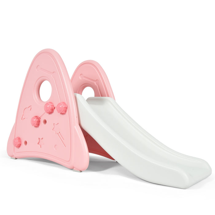 Freestanding Baby Slide Indoor First Play Climber Slide Set for Boys Girls -Pink