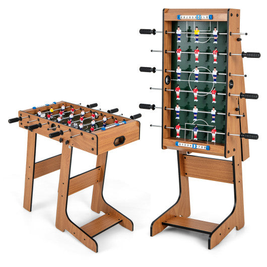 Space Saving Table Football with Durable Handle and 2 Footballs