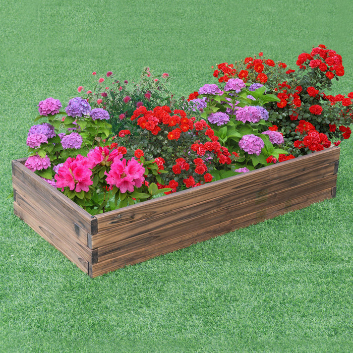 Elevated Wooden Garden Planter Box Bed Kit