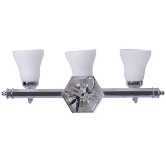 24 Inch 3-Light LED Vanity Fixture Polished Chrome Wall Sconces