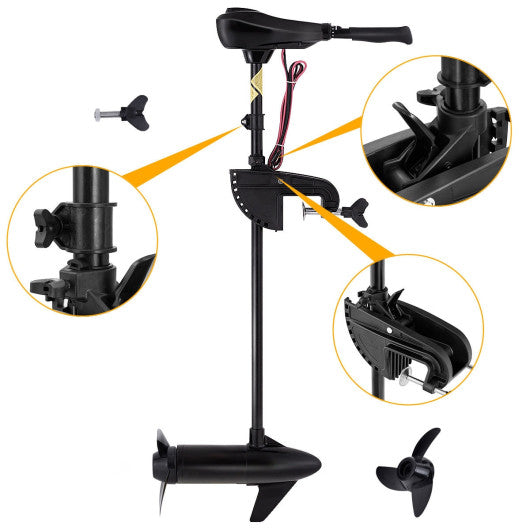 New 55lbs Freshwater Transom Mounted Trolling Motor 36" Shaft