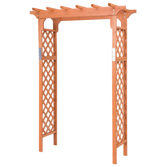 7 Feet Garden Wooden High Arbor Arch Plant Pergola