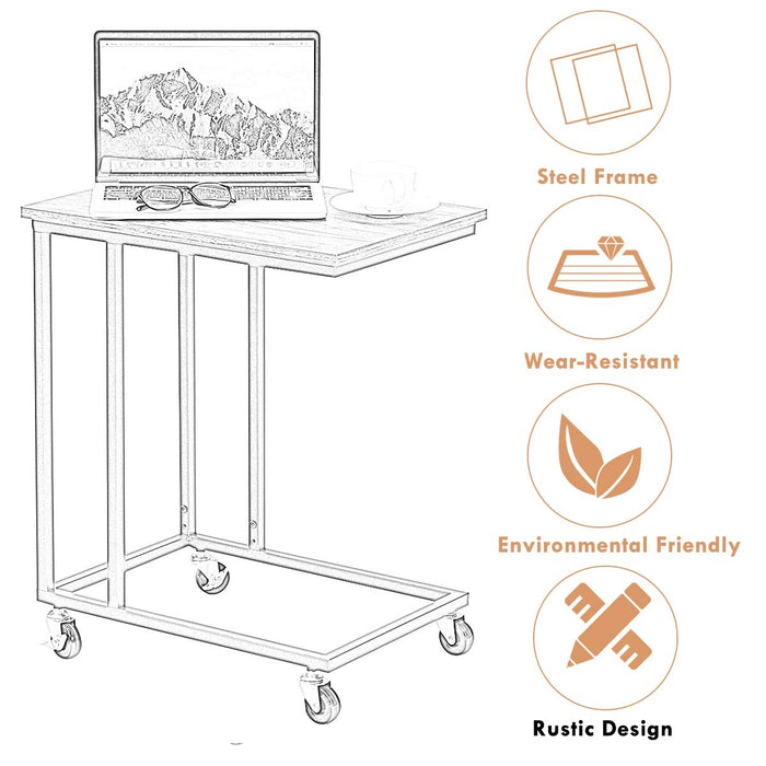 Laptop Holder Sofa Multiple Side End MobileTable-Brown