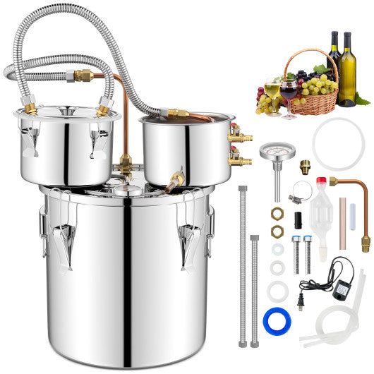 5/10 Gal 22/38 L Water Alcohol Distiller for DIY Whisky-5 Gal