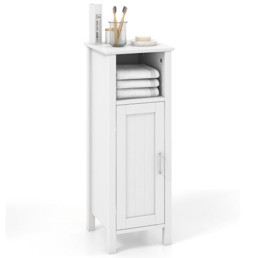 1-Door Freestanding Bathroom Cabinet with Open Shelf