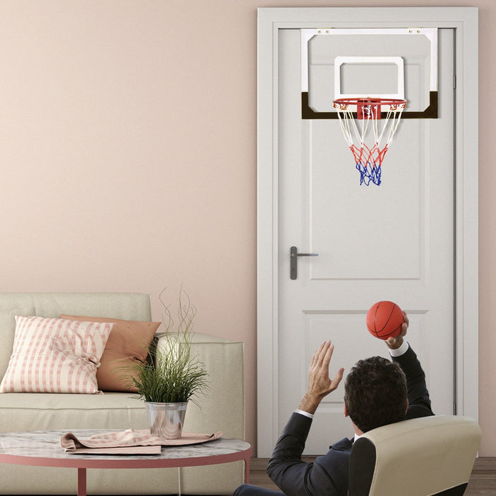 Over-The-Door Mini Basketball Hoop Includes Basketball and 2 Nets