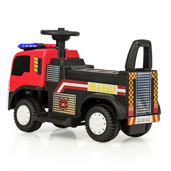 Kids 6V Battery Powered Electric Ride On Fire Truck